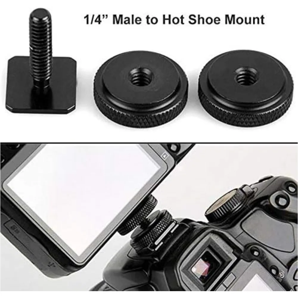 Camera Male to Female Conversion Screw 1/4‘’3/8‘’ Inch 20-Thread Fixed Mount Converter for DSLR Light Stand Tripod Ballhead