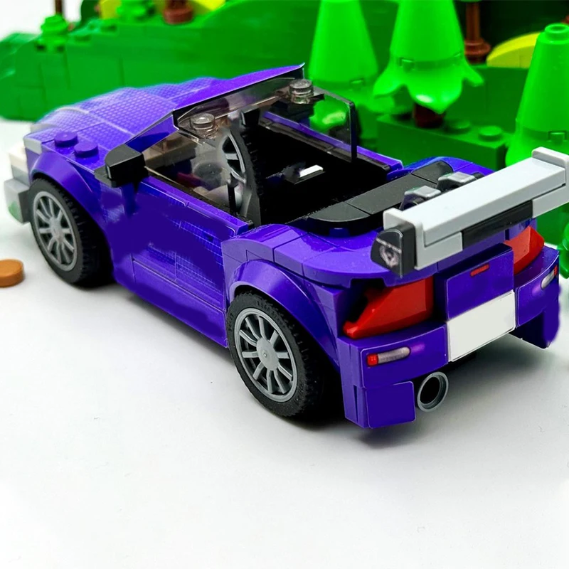 180pcs MOC Roman's Mitsy Eclipse 2 Fast 2 Furious City Champions Model Building Blocks Christmas Gift Display Birthday Assemble