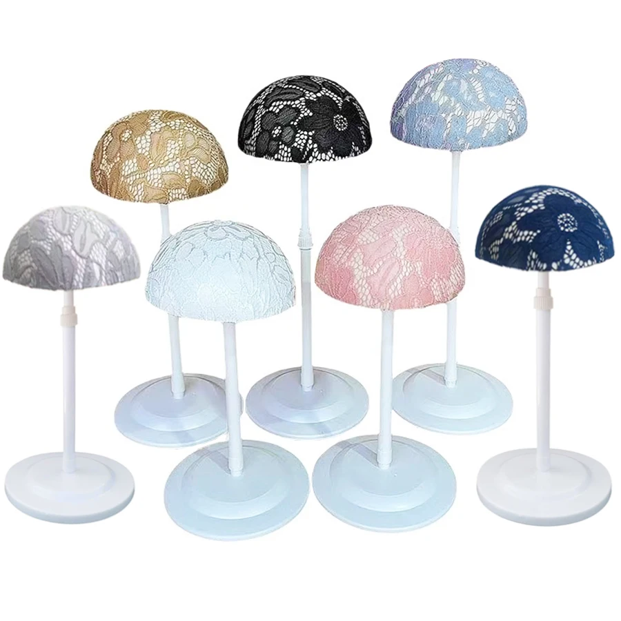 1PC Adjustable Height Wig Stand Unisex Adult Lace Hat Display Plastic Wig Head Holder Portable Durable With Styling_voghion.com