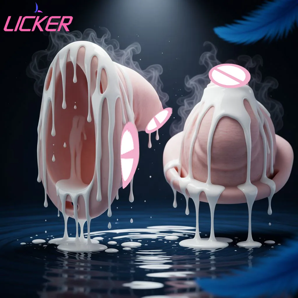 LICKER سيليكون واقعية القضيب السراويل الراحة مجرى البول فتحة الكبار المثيرة ملخصات مع حزام قابل للقفل أقفاص العفة للرجال #1