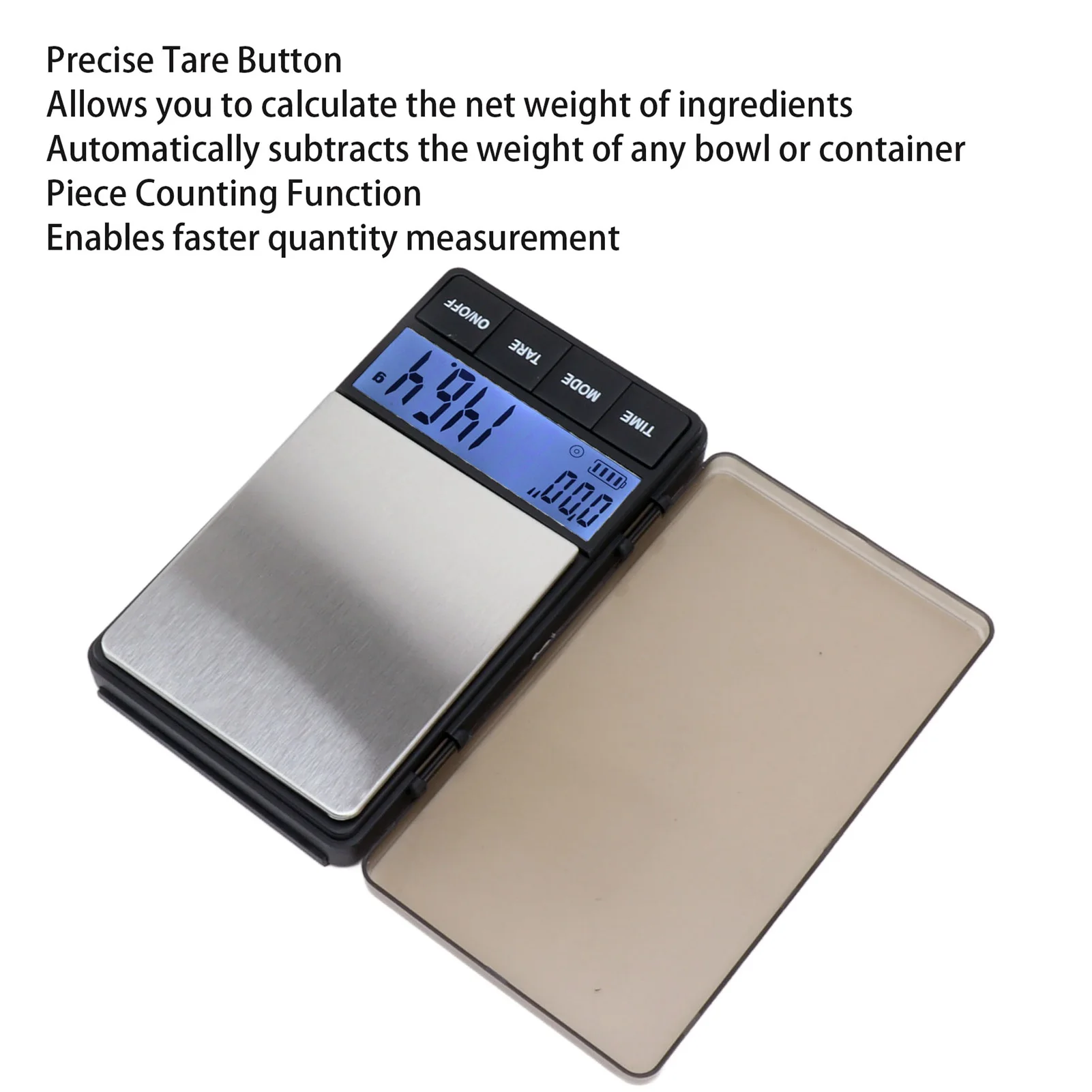 Small Coffee Scale Sensitive Accurate 1000g 0.1g Digital Pocket Coffee Scale with Timer Tare Function