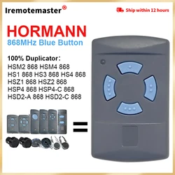 Mando a distancia para puerta de garaje Hormann, 868 MHz, 2 y 4 botones azules, transmisor manual de dos vías para Hormann 868 HSE HS HSM 868 MHz