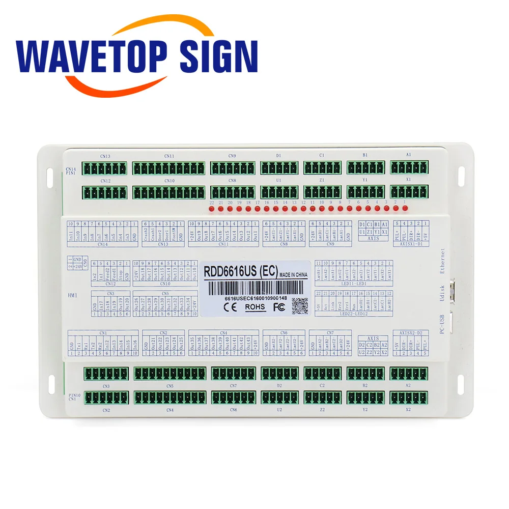 WaveTopSign Ruida RDD6616US شعاع مزدوج كبير تنسيق صورة بصرية سكين نظام التحكم في القطع لسكين الاهتزاز باستخدام الحاسب الآلي