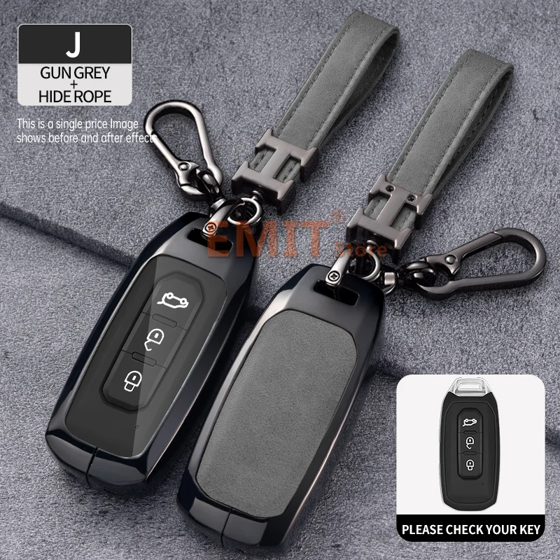 Zinc Alloy Car Key Case for  Ford Territory EV EcoBoost S350 Yuhoo 7 8 Transit Custom Equator Remote Cover Shell Accessories