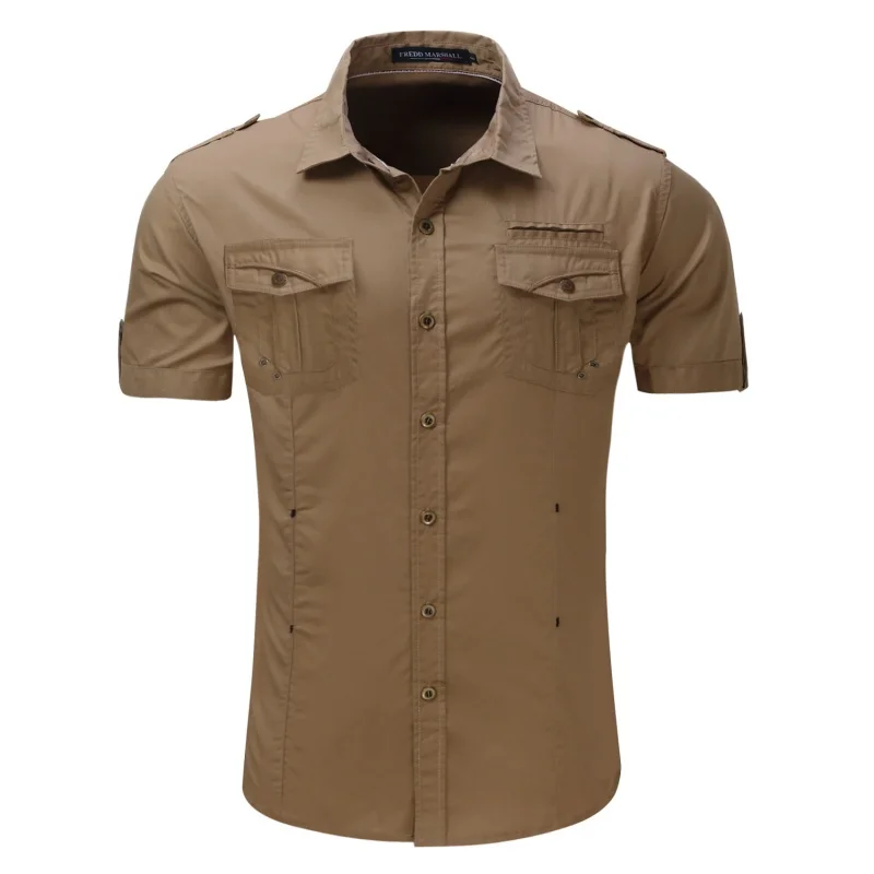 Koszula męska z krótkim rękawem w stylu Outdoor Shirt55890