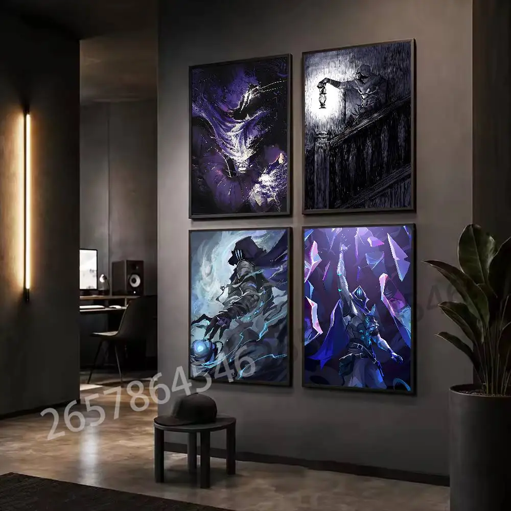 V-Valorant Omen Wall Art Poster Print Wall Decor for Living Room Bedroom Home Decoration