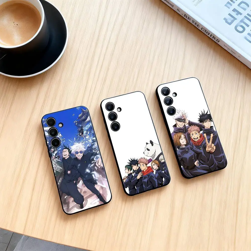 J-Jujutsu Kaisen Anime  Phone Case For Samsung Galaxy A73,A72,A71,A70,A53,A52,A51,Soft Silicone Black Cover Gift