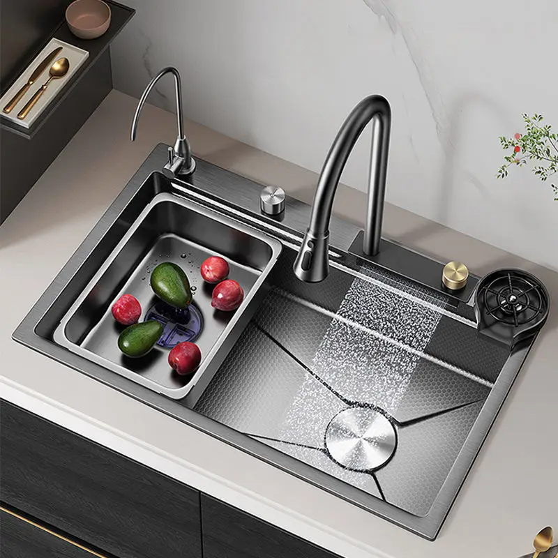 

304 Stainless Steel Large Single Kitchen Sink Thickened Household Vegetable Washbasin Dishwashing Sink