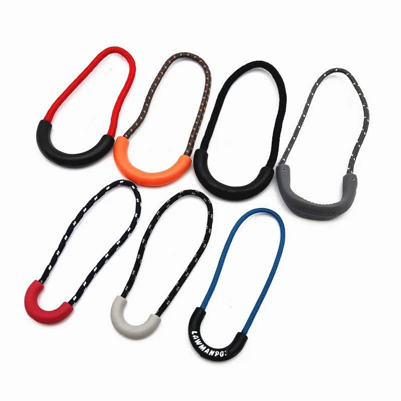 10pcs/pack Zipper head U-shaped Cord Zipper Pull Strap multiple colour Outdoor Zipper accessories