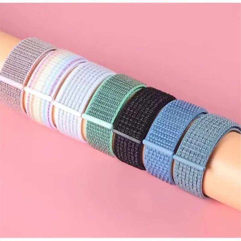 Ремешок для часов 22 мм 20 мм для Amazfit GTR-GTS-4-3-2-2e-Mini-Pro-stratos 2 Correa, нейлоновый спортивный браслет-петля, браслет Amazfit bip-U-3-pro