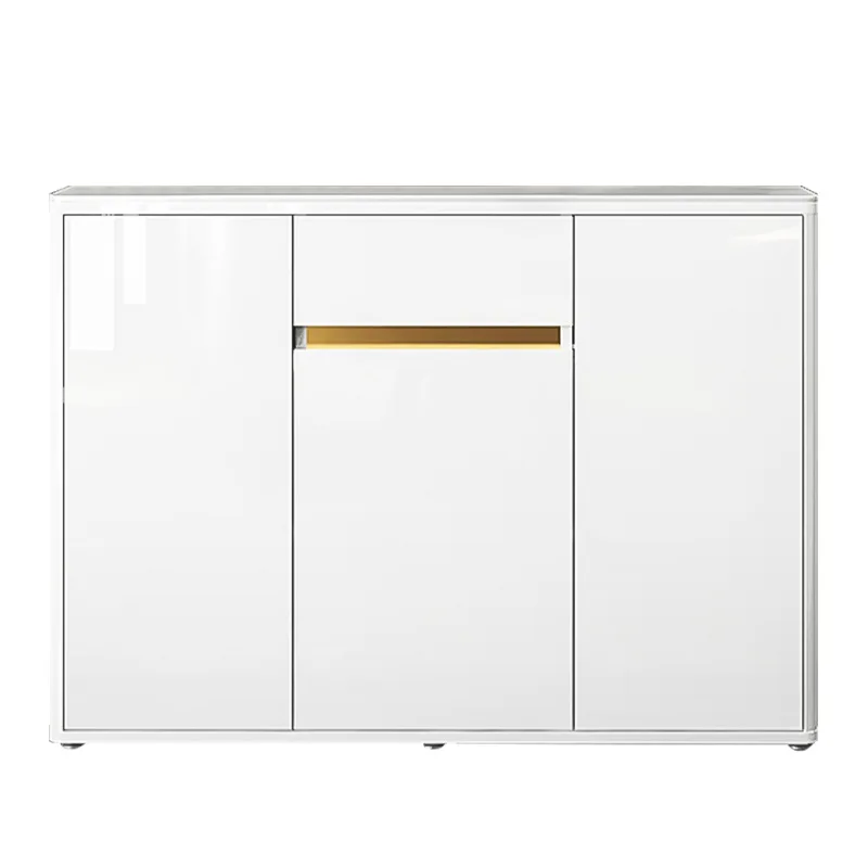 

Ultra-thin sideboard cabinet 20cm solid wood modern simple rock slab restaurant kitchenette storage against the wall