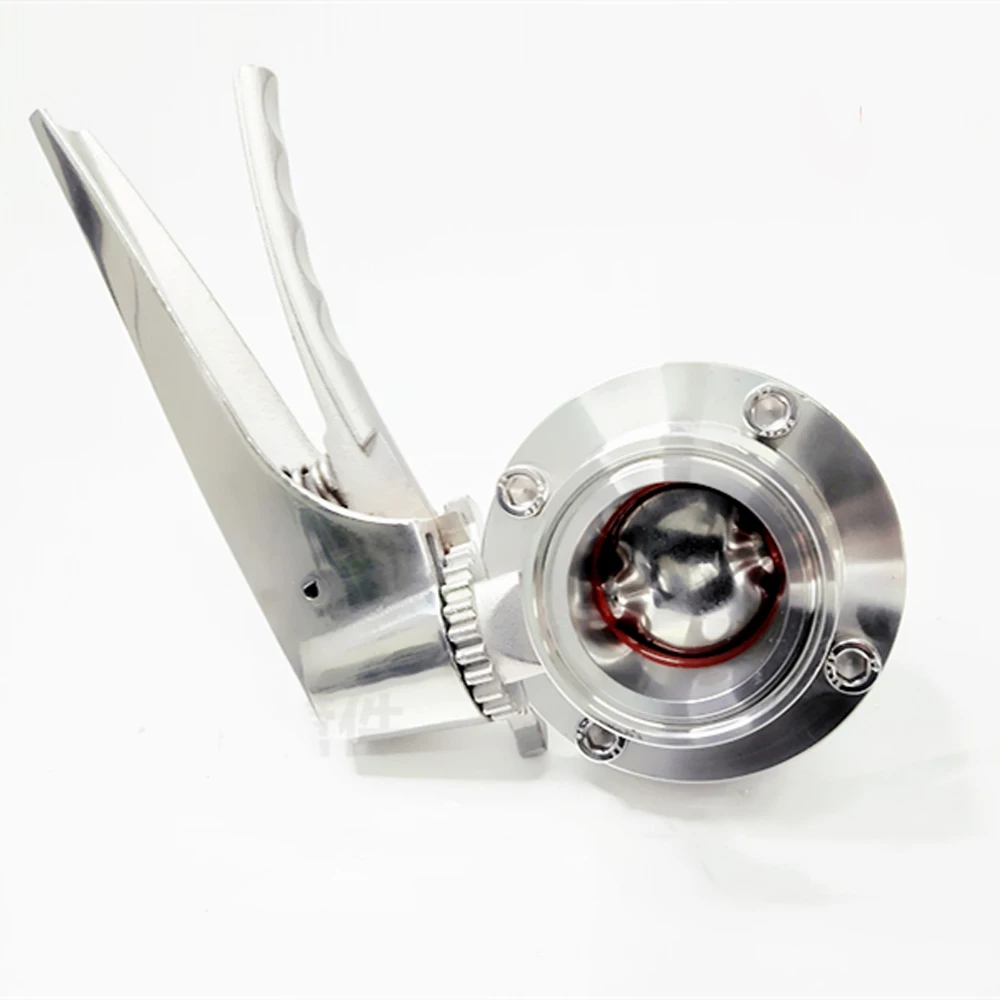 Imagem -04 - Tubo Sanitário Válvula de Controle de Fluxo de Borboleta com Gatilho e Válvula de Controle de Fluxo 57 63 76 89 102 108 mm od x 2.5 3.5 4