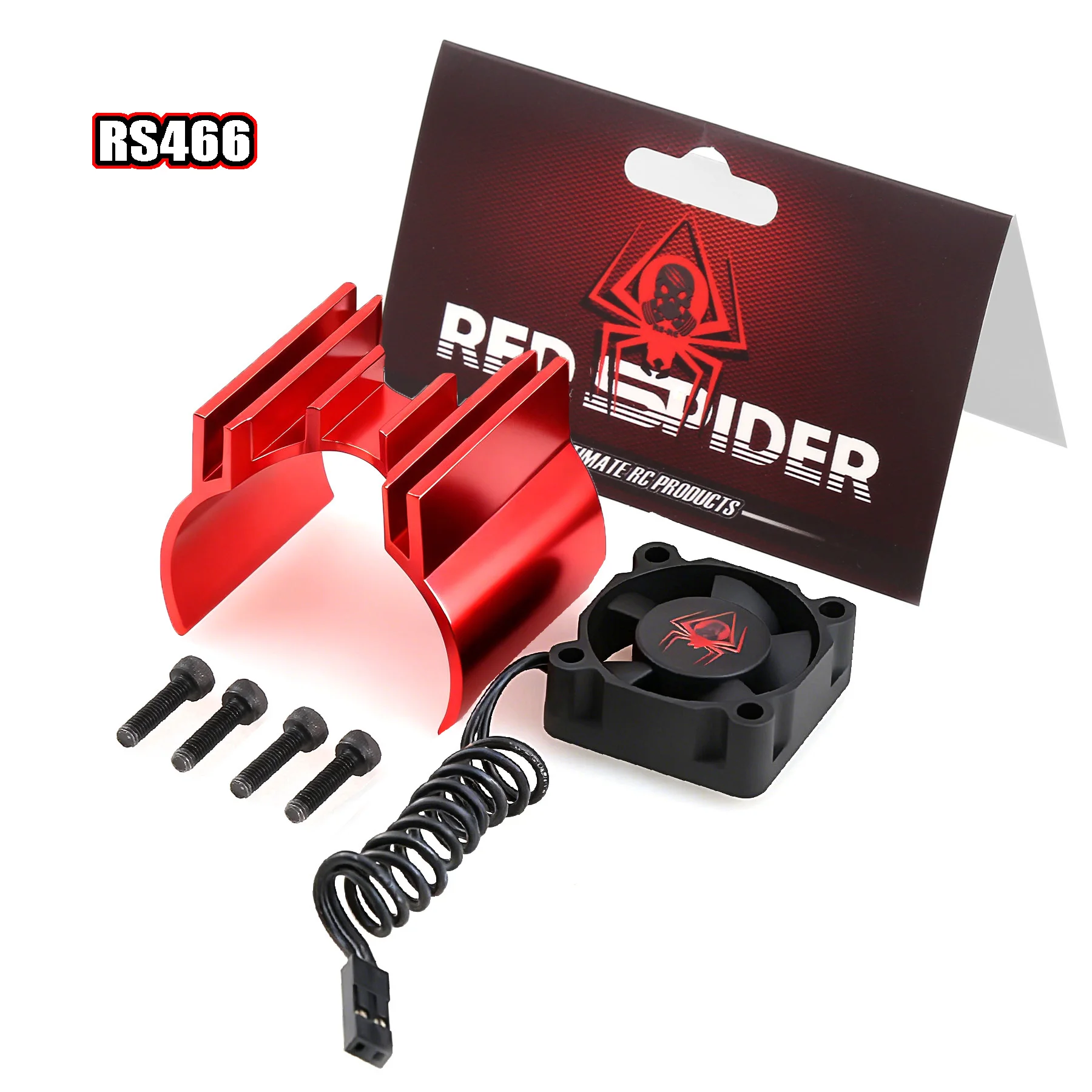 Red Spider RC Electric Car 540 550 3650 3660 3665 Brushless Motor Heatsink Cover Cooling Fan for 1/10 1/12 Wltoys 124017 124016