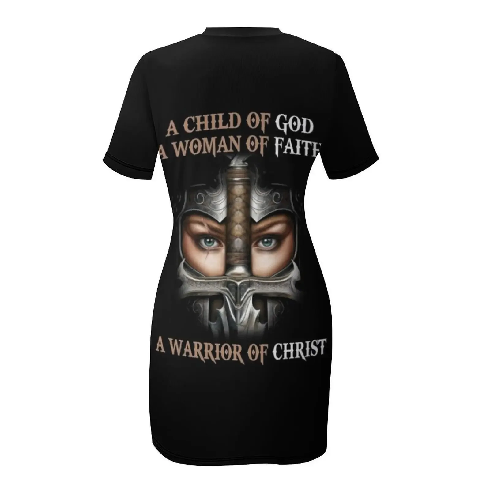 T-shirt chrétien pour femme, enfant de Dieu, une femme de la foi, un kokor du Christ, robe à manches courtes, longue, sexy