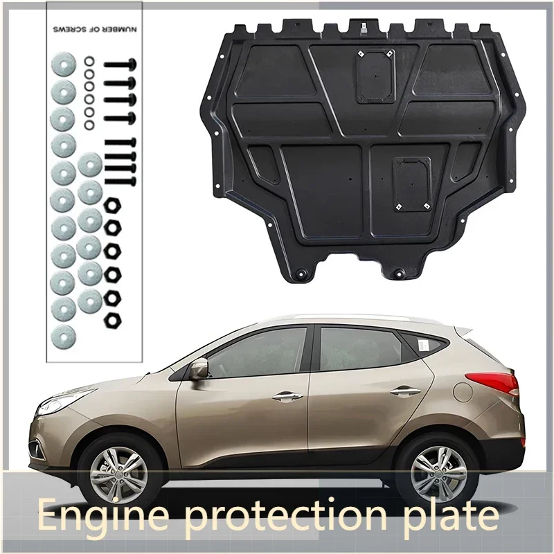 

Black Under Engine Guard Plate Splash Shield Mud Fender Cover For Hyundai IX35 2010-2021 1.4T 2.0L 2.4L Mudguard Protector Car