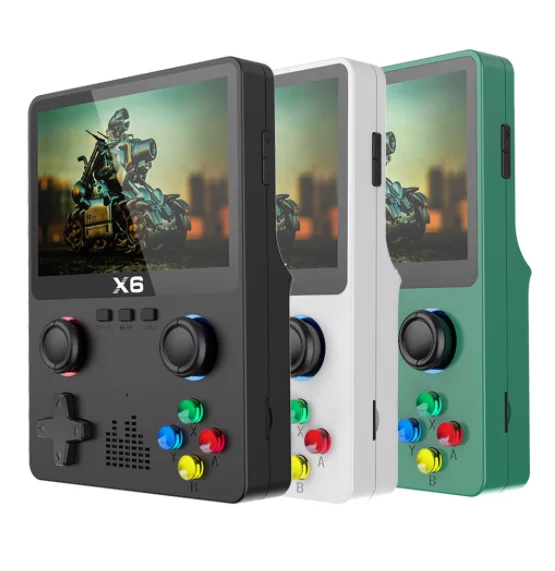 X6 Game Console Retro Video Game Console 3.5/4'' IPS Screen Portable Handheld Game Player 10000+ Classic Games Children Gifts