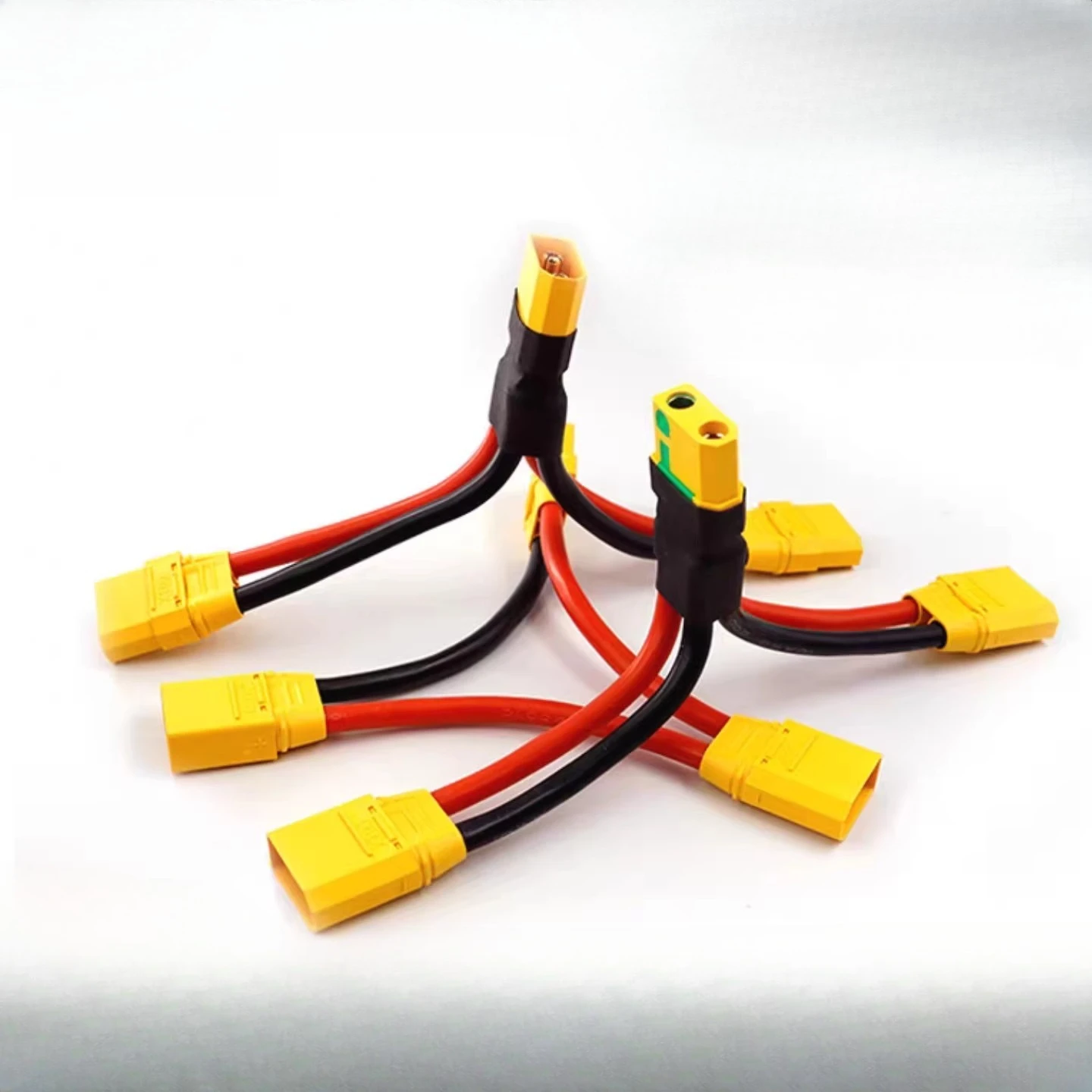 

10AWG Amass Model Aircraft LiPo XT90S Plug Parallel Cable XT90H Male-Female Series Adapter with Cover for RC FPV UAV Drone