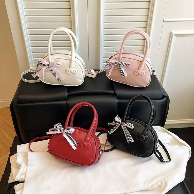 

Модная универсальная женская сумка через плечо в форме шара для боулинга, простая повседневная сумка-кроссбоди, универсальная женская сумочка.