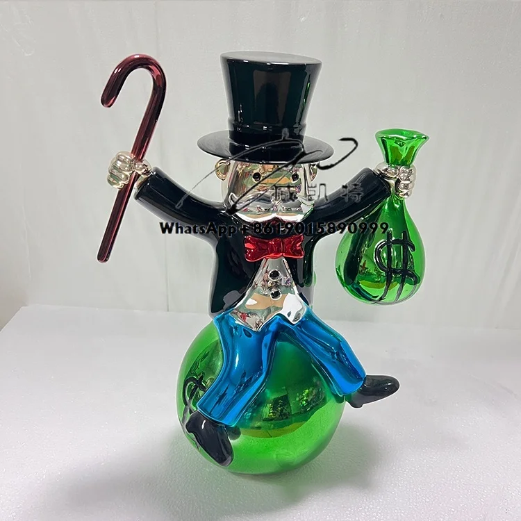 

Hot Selling Life Size Rich Man Fiberglass Monopoly Sculptures Monopoly Sculpture Monopoly Sculpture for Sale