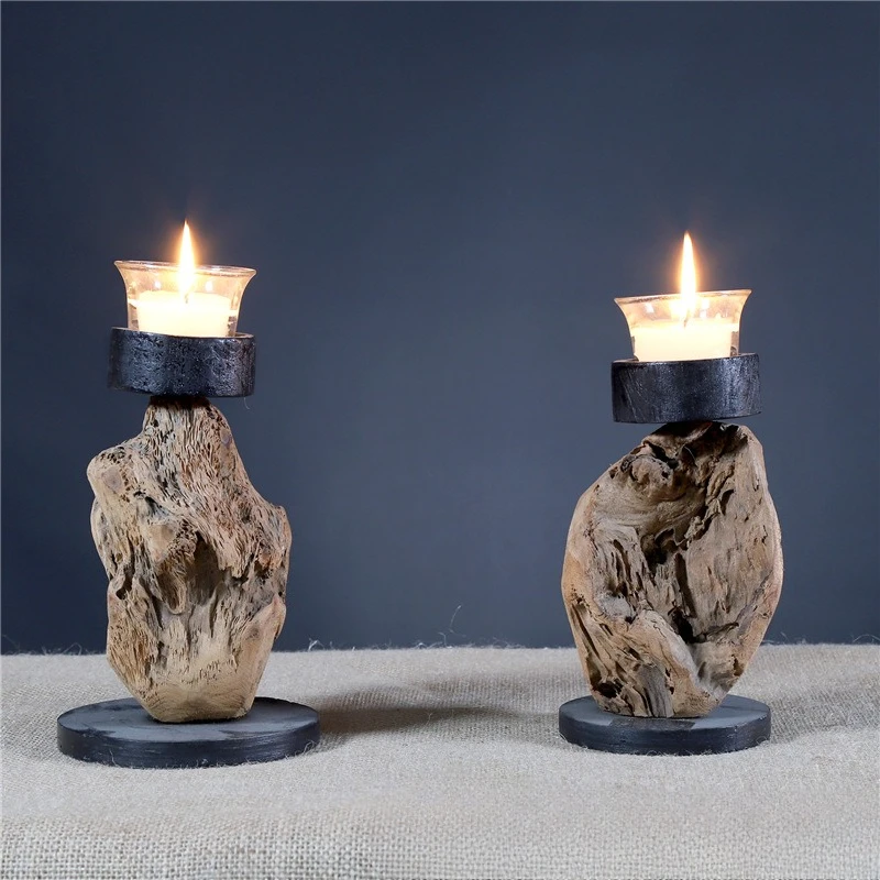 

Винтажный деревянный подсвечник, украшения, подсвечники в западном стиле, французский романтический скандинавский свет, роскошный ужин при свечах, романтический