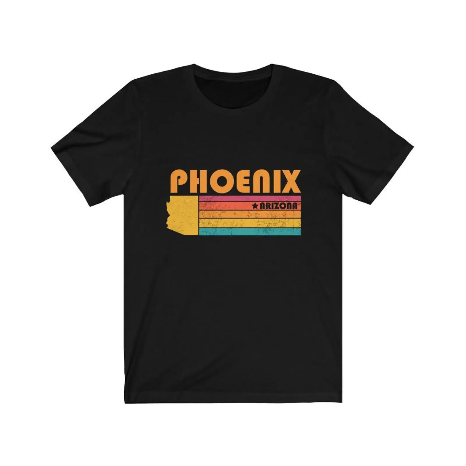 Phoenix T Shirt Arizona City Retro Idea Tourist AZ Souvenir vintage Washed Versatile Top For Everyday Wear Stretched