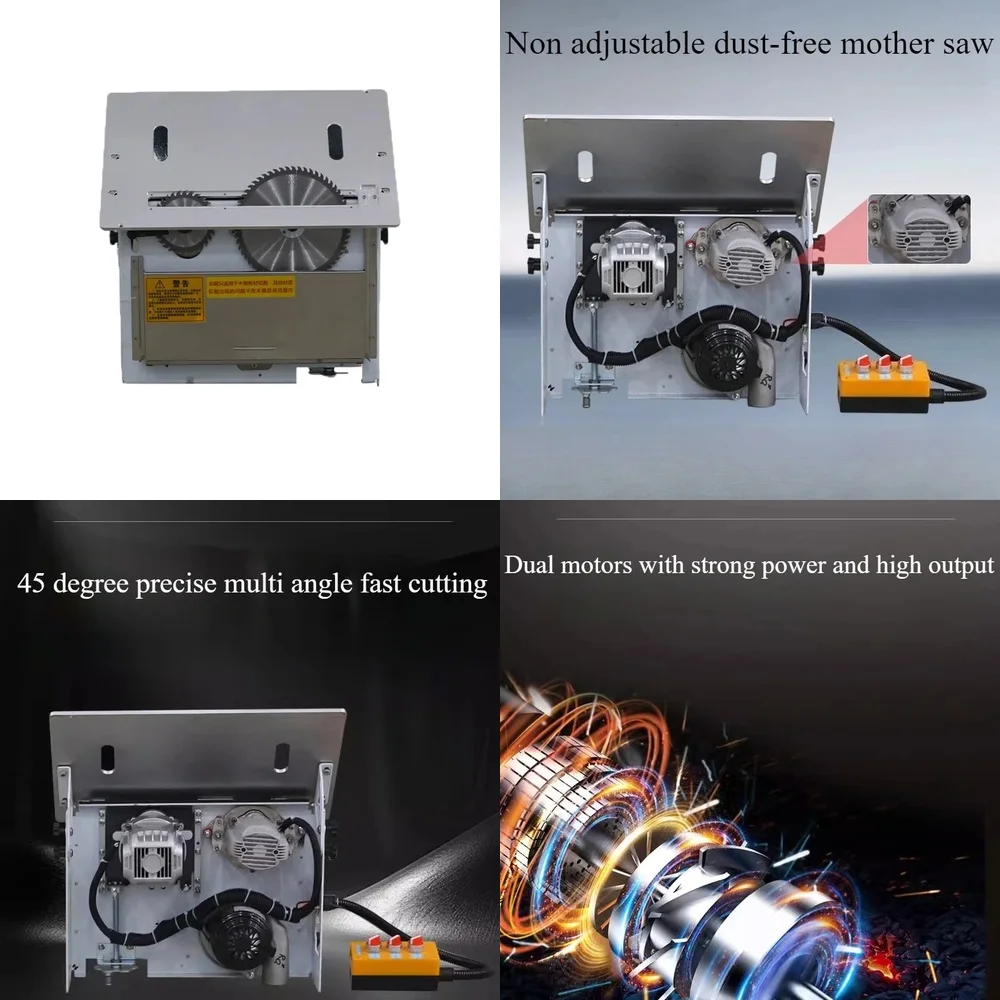 Multi-Function Workshop Table Saw for Wood Metal Plastic Cutting | Benchtop Table Saw for DIY Carpentry Woodworking