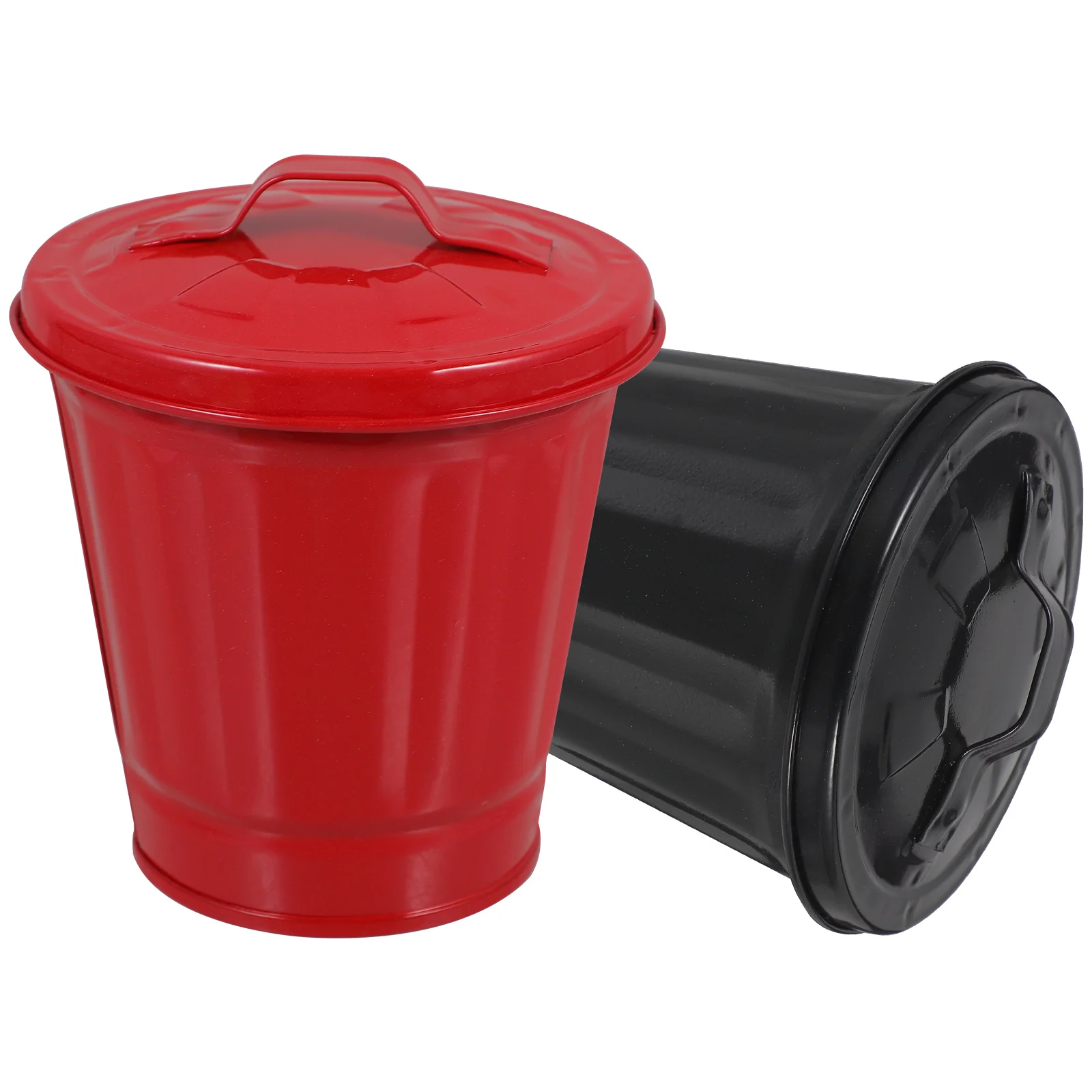 

2Pcs Multi-Functional Desktop Trash Can Small Trash Bin Desktop Storage Organizer Convenient Container Small Waste Paper Basket