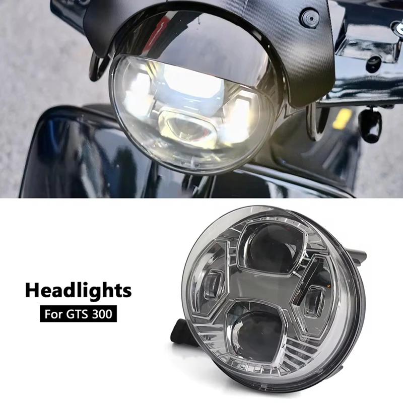 Motorcycle Accessories Front LED Headlight Headlamp Head Light Fairing For Vespa GTS300 Gts300 Gts 300 GTS 300 image 3