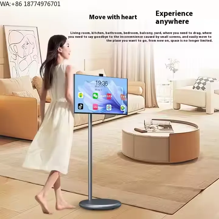24-Inch Android 12 Portable LCD TV Smart Interactive Digital Touch Screen Board with WiFi HDTV Definition 60Hz for Home Office