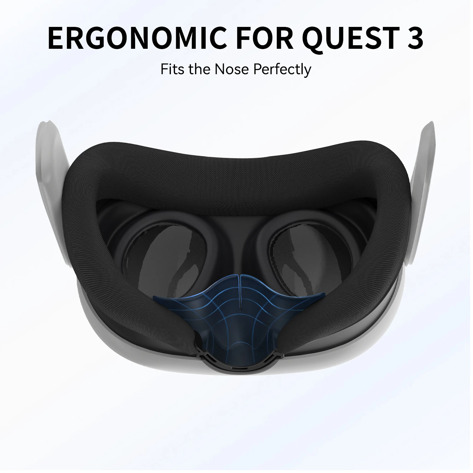 APEXINNO VR AntiLeakage Nose Pad Cushion for Meta Quest 3 Enhance Comfort with Exclusive Nose Cover for Quest 3 Original Headset