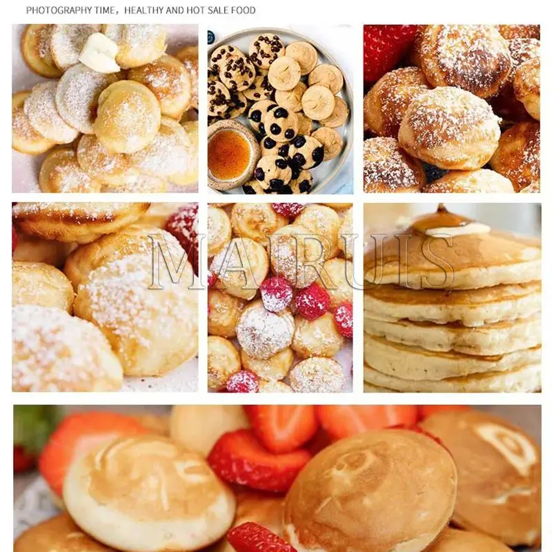 Mini Pancakes Maker Machine,110V Mini Dutch Pancake Maker,900W Commercial Electric Nonstick Waffle Maker Machine For Home
