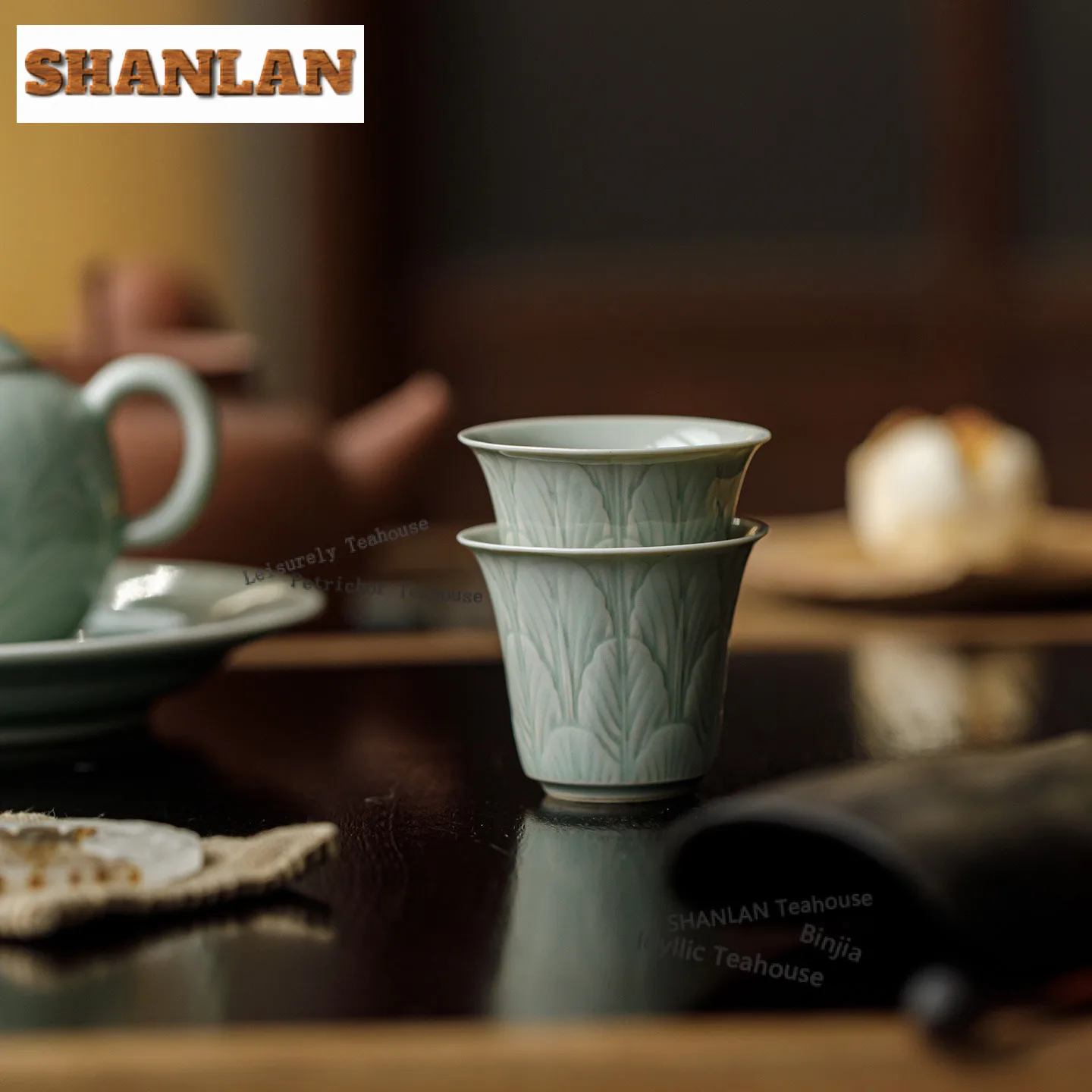 

40 мл Чайная чашка с бананом и лунным светом в стиле ретро, набор чашек, чашка с ароматом для дегустации чая, чашки Chazhan Master, товары для домашнего кафе