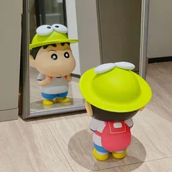 Anime Crayon Shin-chan Figure Nohara Shinnosuke Cute Frog Hat Action Figure 13cm PVC Desktop Decoration Doll Birthday Gifts