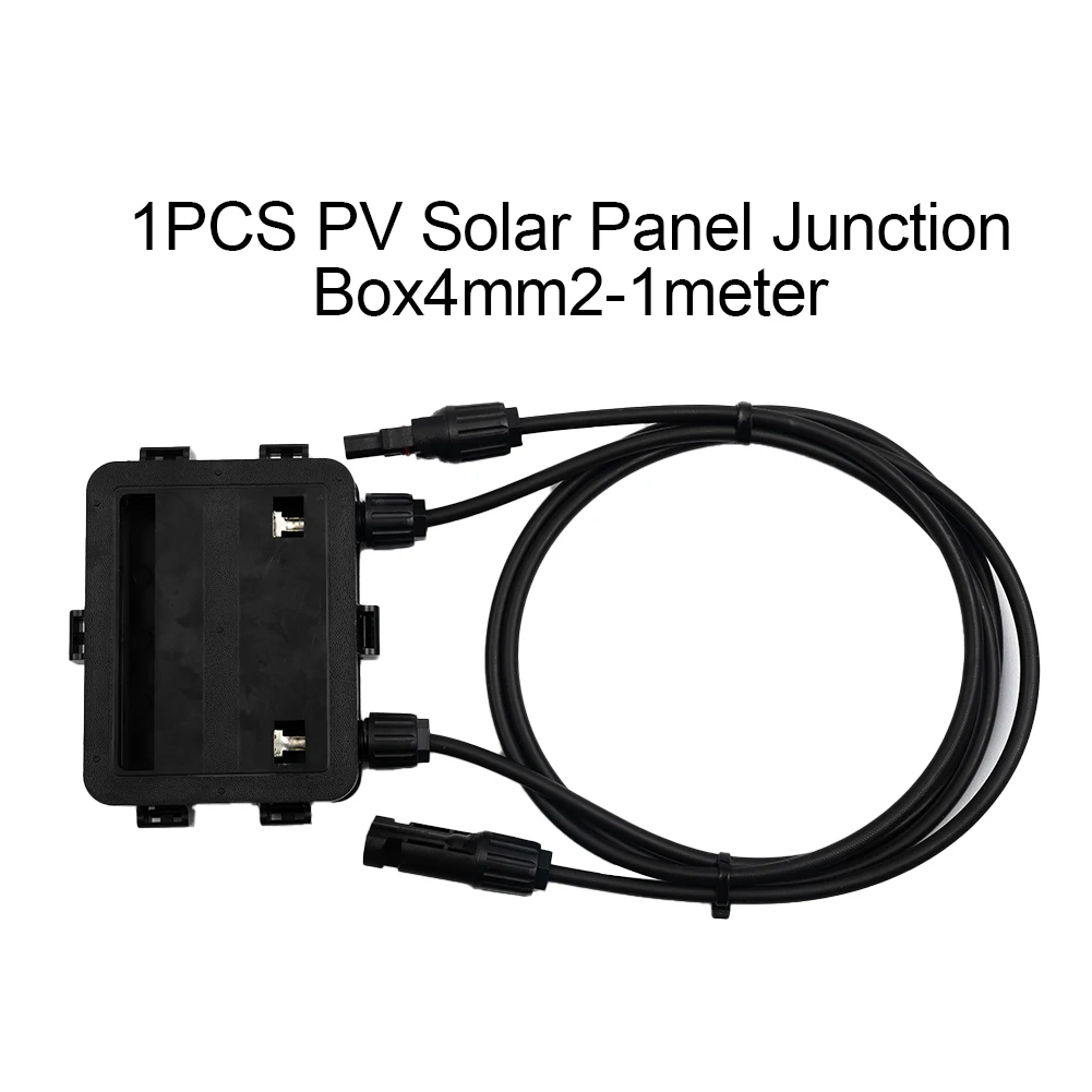 PV Solar Panel Junction Box With Cable 180W-300W PV Solar System Waterproof Battery Board Junction Box With Wires 12AWG 1meter