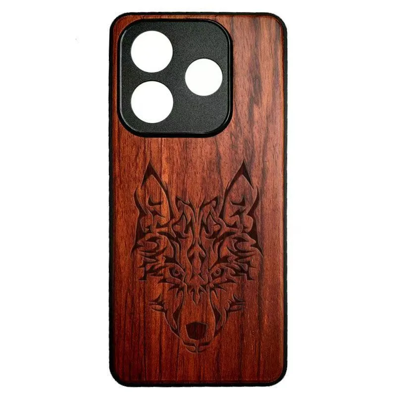 

Деревянный чехол из ТПУ из натурального дерева для Xiaomi Redmi Note 14 Pro + чехол для телефона, кожаная сумка для redmi note 14 Pro