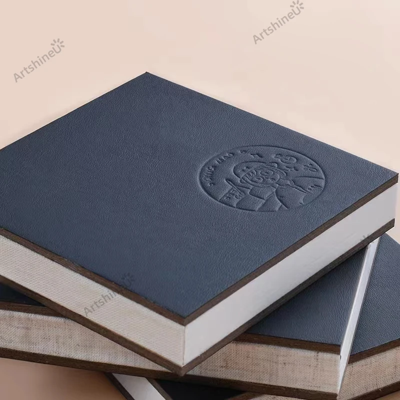 300g Mini Portable Sketch Book Travel Watercolor Book Medium and Thick Texture PU Cover Art Student Painting Art Supplies image 5
