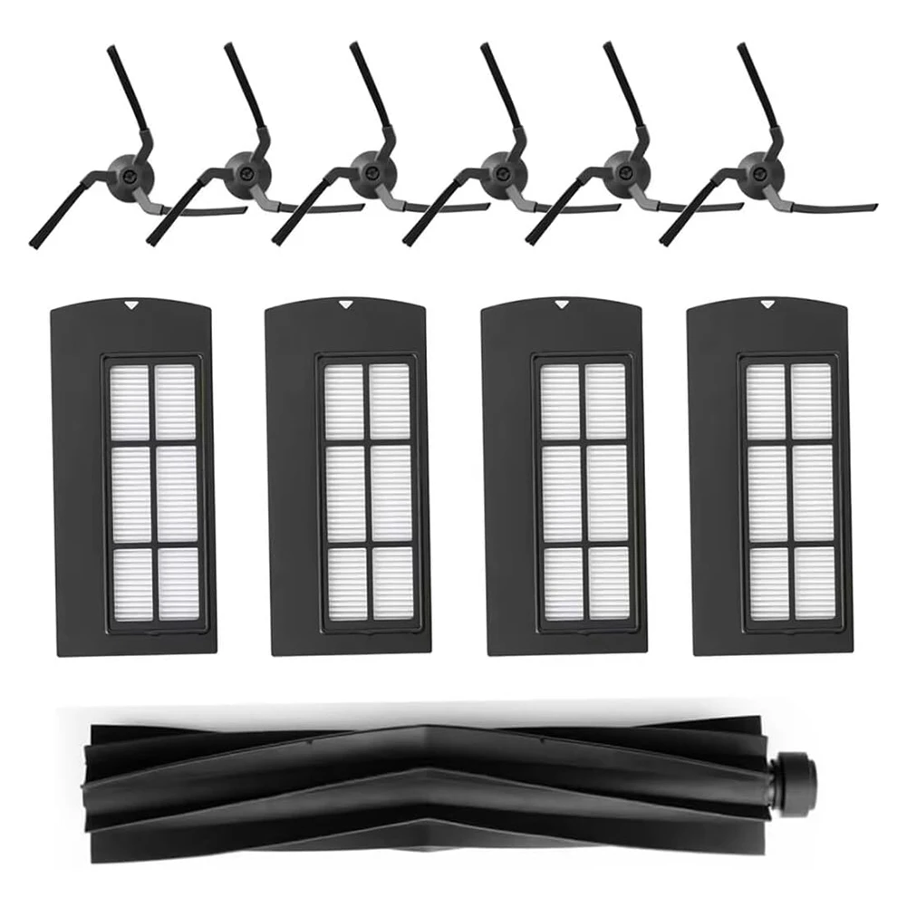 BAAN - Zestaw akcesoriów zamiennych kompatybilny z odkurzaczami automatycznymi Eufy X9 Pro Części zamienne Szczotka walcowa Filtr Szczotka boczna