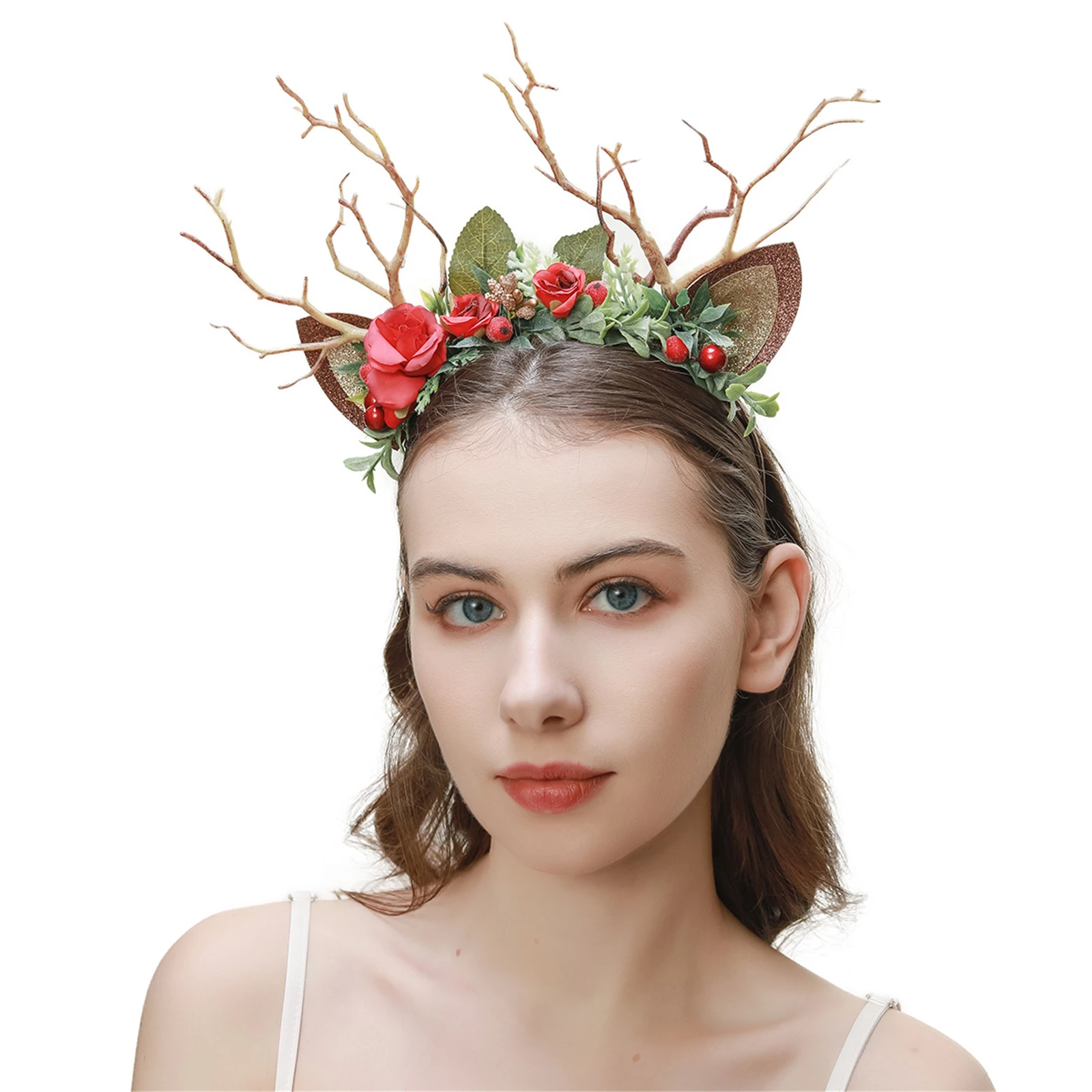 natal-rena-bandana-flores-frescas-galhos-de-arvore-orelhas-animais-bandana-bonito-e-realista-chifres-de-veado-halloween-prop