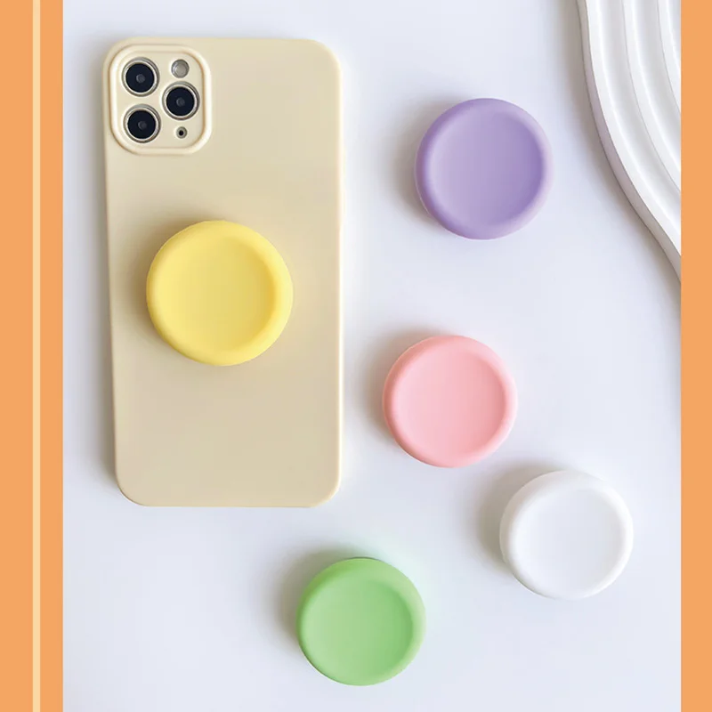 

Ins Candy Silicone Circle Universal Smartphones Finger Ring Bracket Phone Accessories Holder Phone Mobile Case Cover Stand Caqa