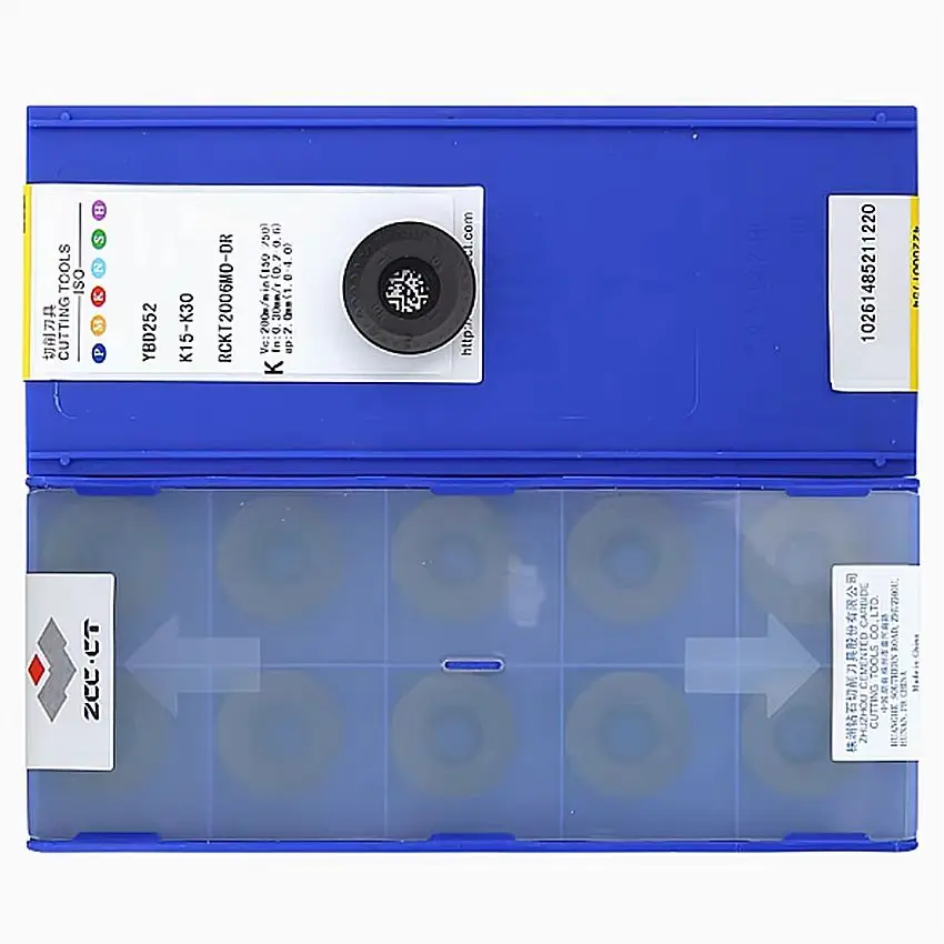 

RCKT2006MO-DR YBC301 YBC302 YBG202 YBG205 YBG302 YBM251 YBM351 YBC401 YBD252 ZCC.CT CNC carbide inserts milling insert 10pcs/box