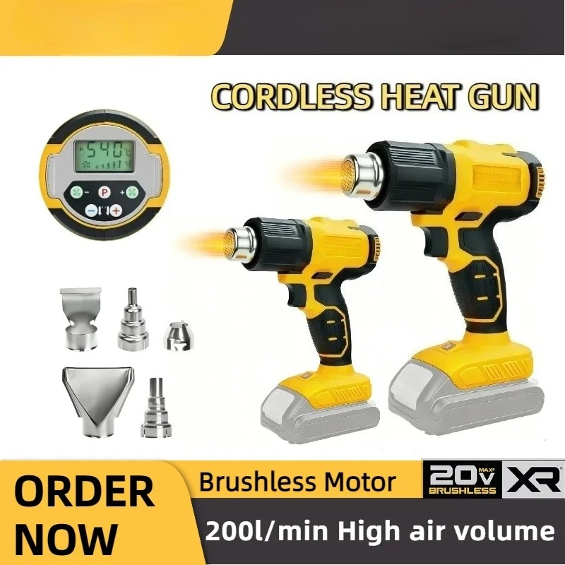 

Cordless Heat Gun Tool Only Shrink wrapping Industrial electric hot air gun Thermal blower Tool For DEWALT Battery
