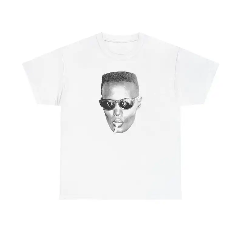Grace Jones Graphic T-shirt 80s Music Icon Tee Vintage Singer Top Oversized Street Retro Pop Art Tee Slave To The Rhythm T Shirt