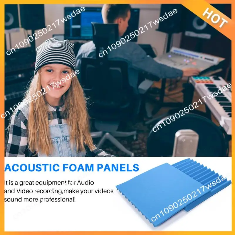

X08A 24 упаковки акустических пенопластовых панелей 1X12X12 дюймов, звукоизоляционные настенные панели с огненным звуком, звуковые панели на танкетке для студий, дома