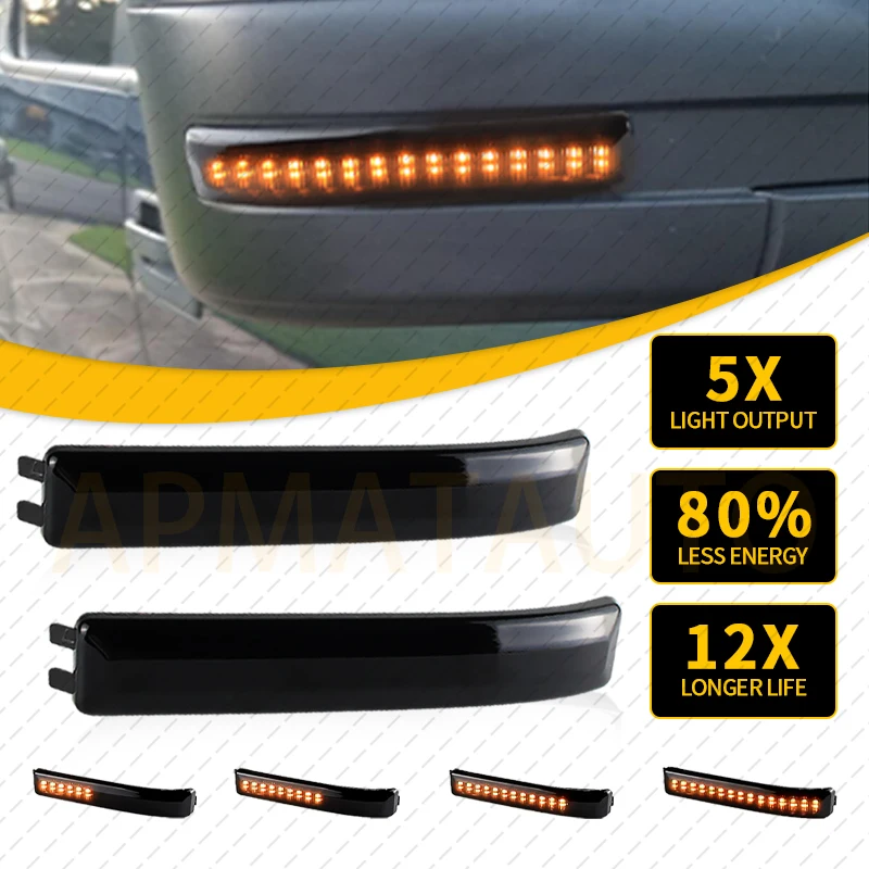 For Ford F150 F-Series F-150 SVT Raptor 2009- 2014 Side Rear View Mirror Indicator LED Dynamic Turn Signal Light Sequential Lamp