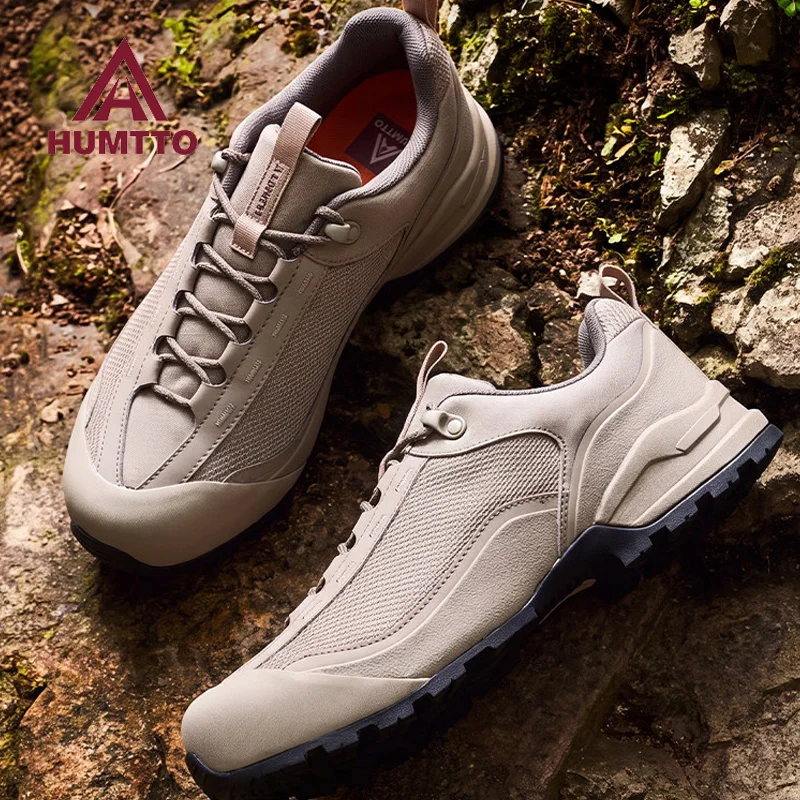 HUMTTO hiking shoes men trekking sneakers casual shoes ankle running shoes walking mesh off-road travel outdoor sports sneakers