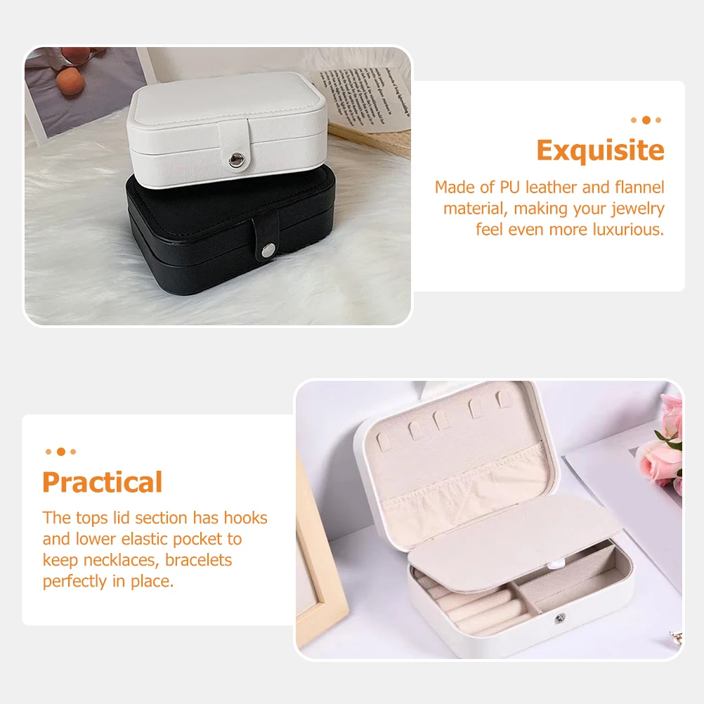

Jewelry Box Travel Holder Cases for Women Ring Display Mini Organizer Jewlery Small Necklace Bracelet