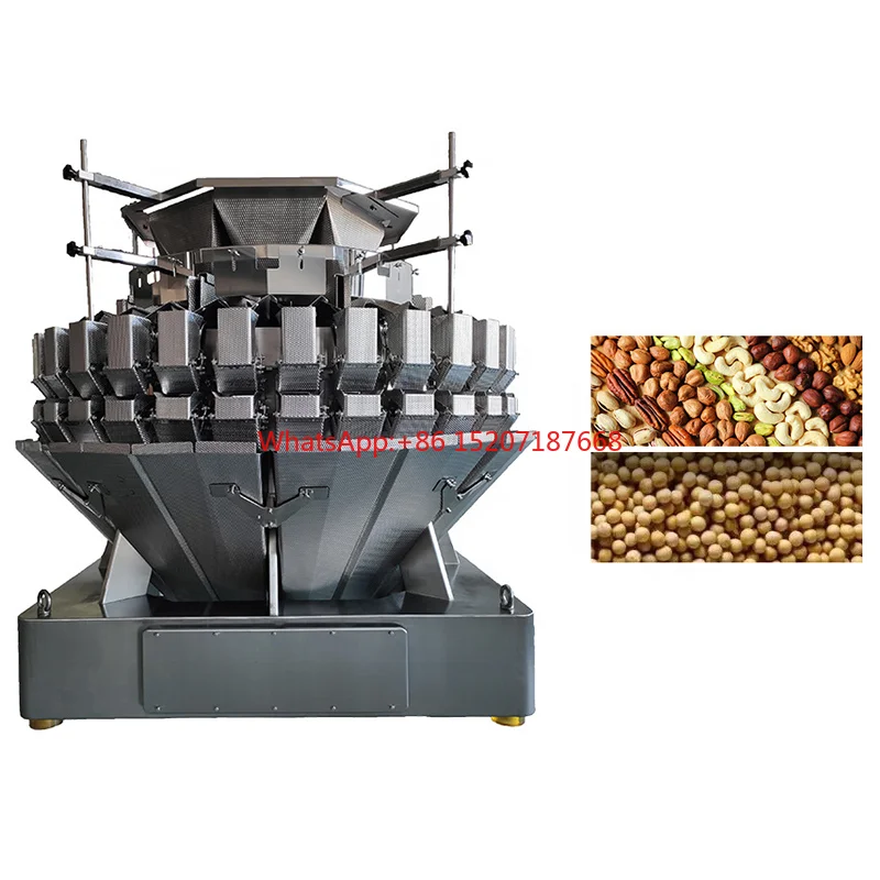 Multifunctional 32Head Multihead Weigher Blending Machine Frozen Food Dumplings Banana Chips Sugar Weighting Packaging Machine