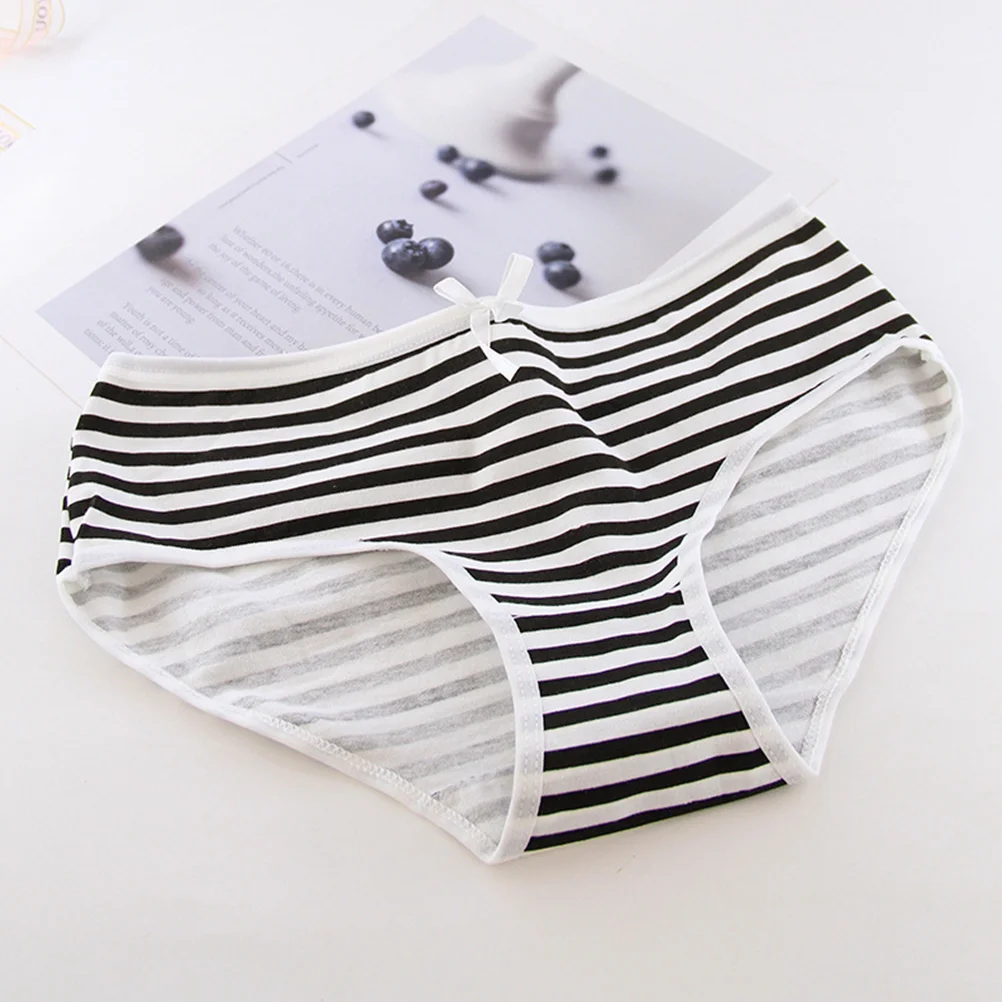 

6 Pcs Women Triangle Briefs Panties Cotton Female Underwear for Lingerie Bow Breathable