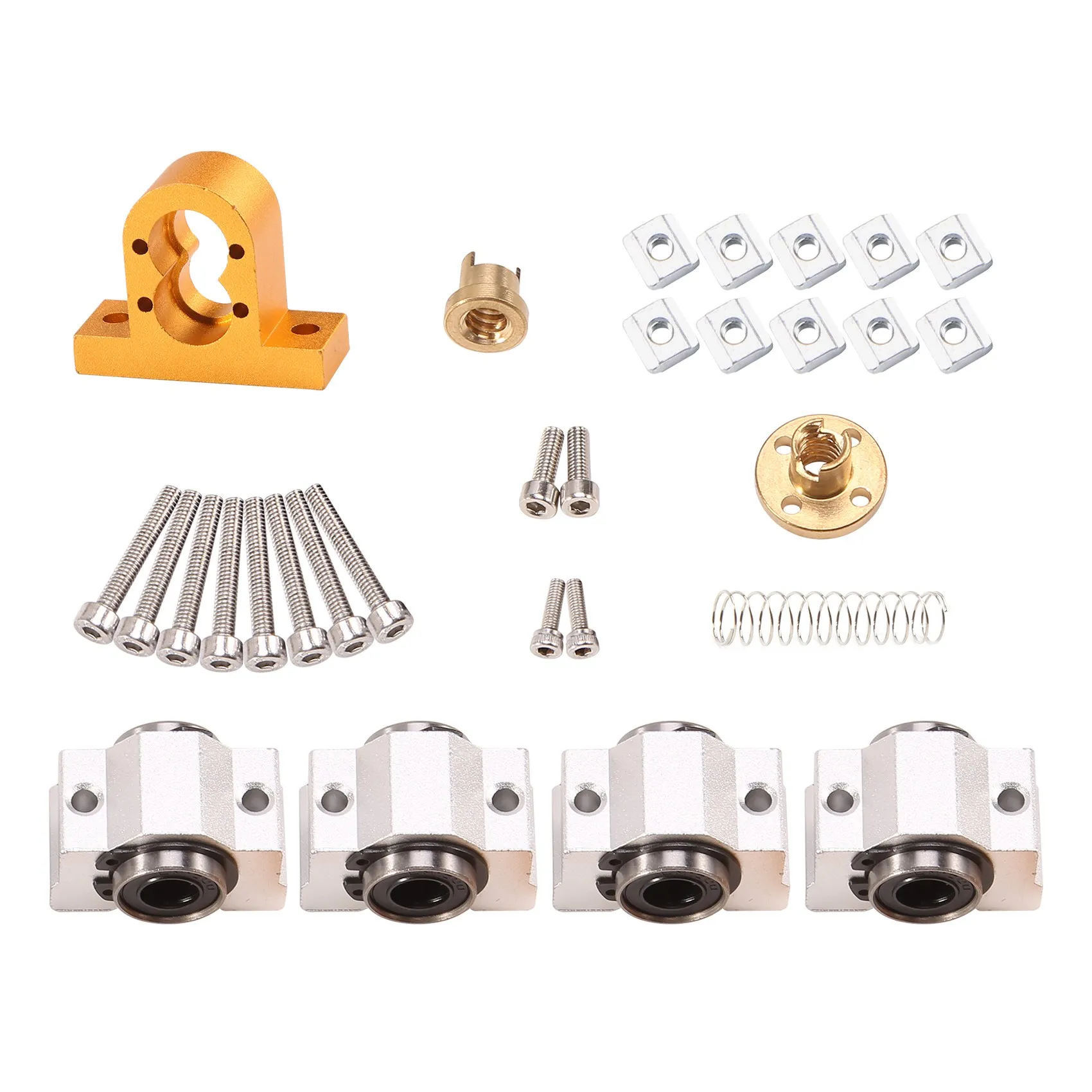 AS63 CNC 3018 Pro SCV10VUU rodamiento 12mm 10mm para CNC3018 T8 tornillo conductor 4mm de diámetro 12mm para máquina CNC actualización Xaxis