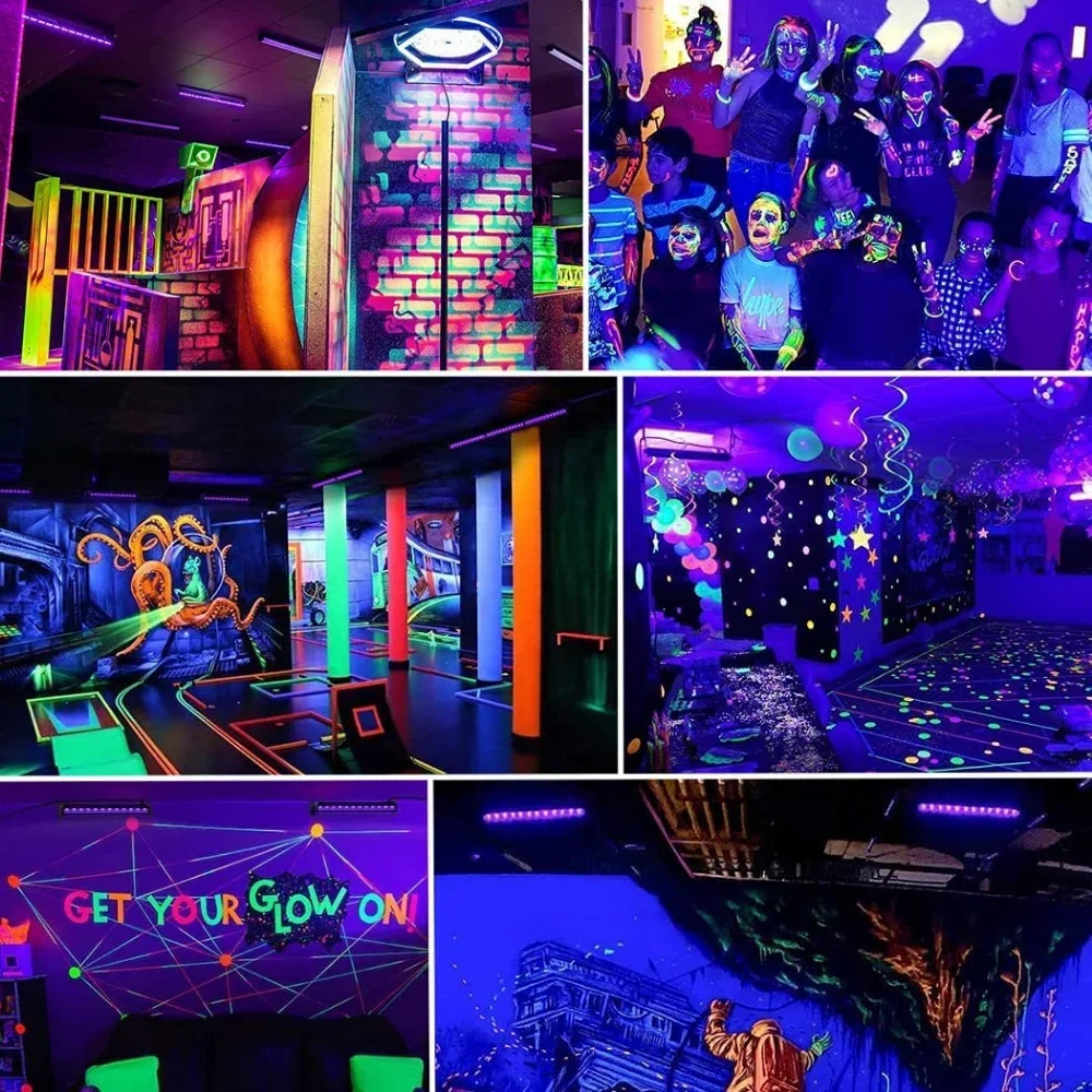 40 LED schwarz UV-Licht 40w Schwarzlicht Bar Schalter leuchten im Dunkeln leuchten Party liefert für Halloween fluor zierende Poster Bühne